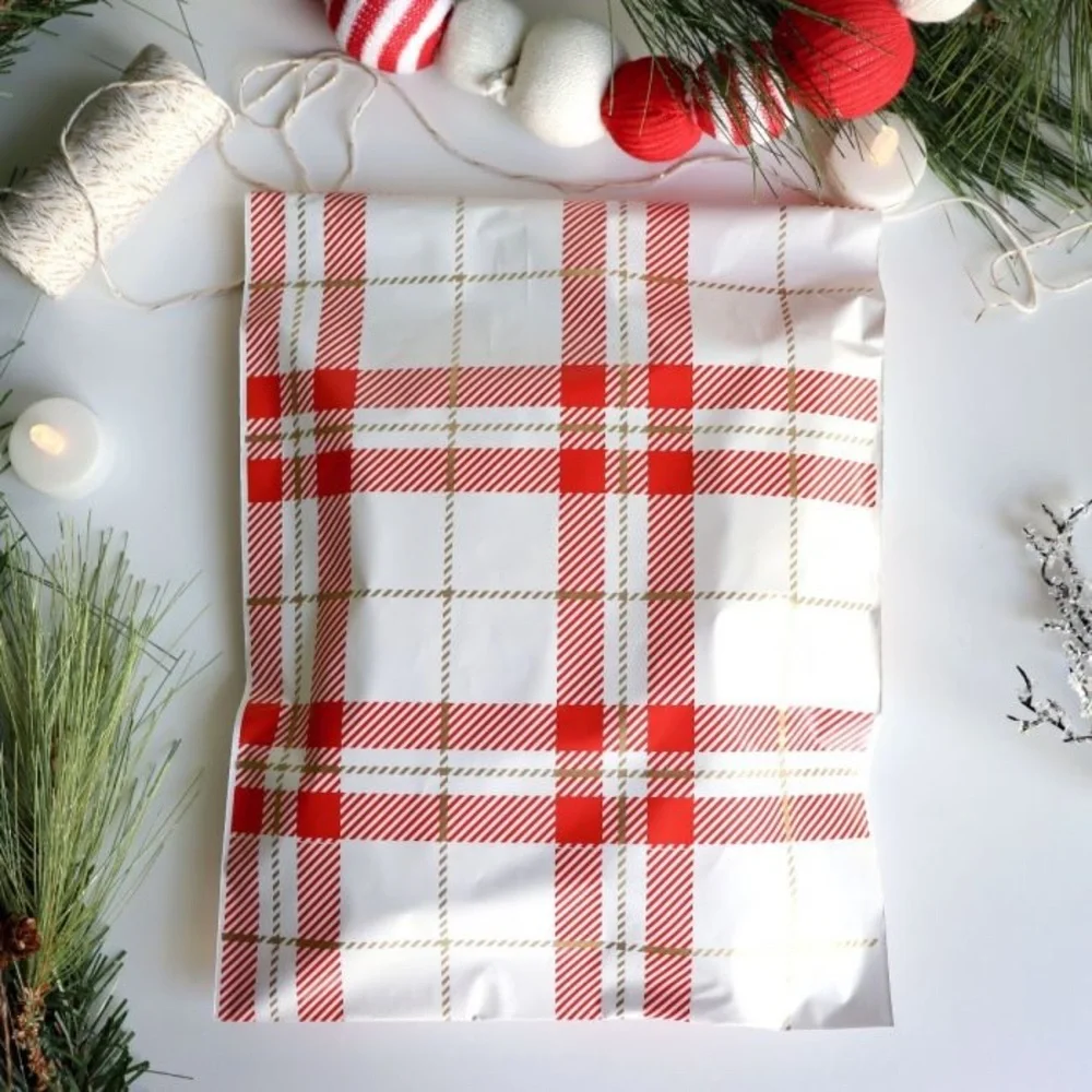 Christmas Plaid 6x9 Poly Mailer Pack of 50